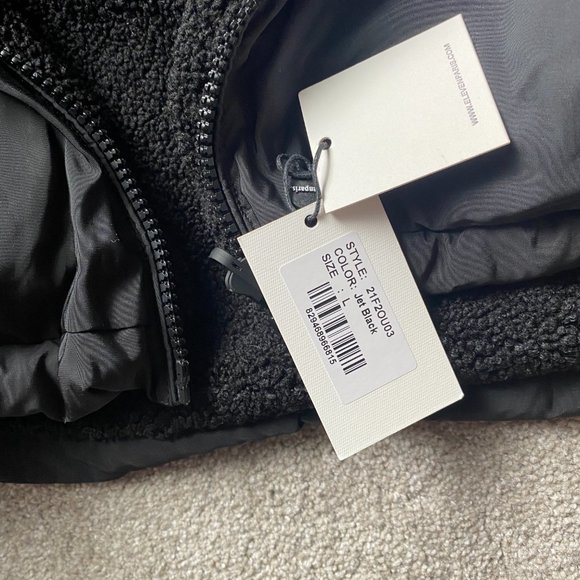 NWT SAKS 5th, ELEVEN PARIS Chic Reversible Faux Shearling Hooded Jacket, L - Picture 13 of 15